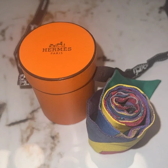 Preloved HERMES  Multicolor Twilly Scarf - Picture 9 of 11